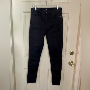 GAP skinny raw hem black denim women’s 10 tall